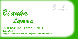 bianka lamos business card